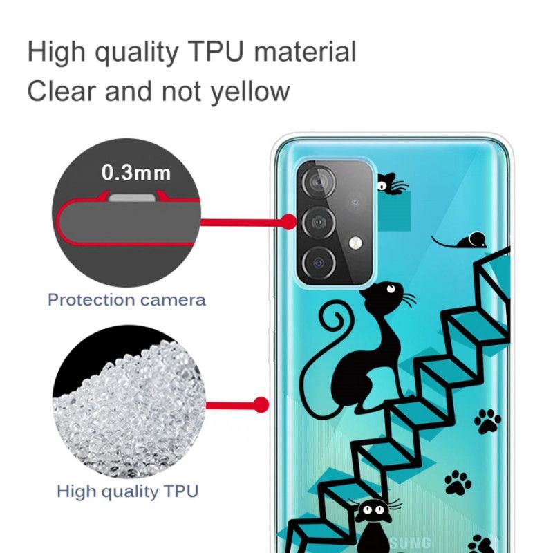 Κάλυμμα Για Samsung Galaxy A32 5G Αστείες Γάτες