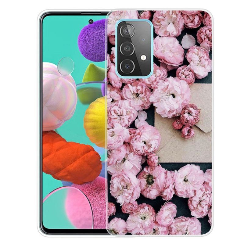 Κάλυμμα Για Samsung Galaxy A32 5G Κόκκινο Έντονα Άνθη