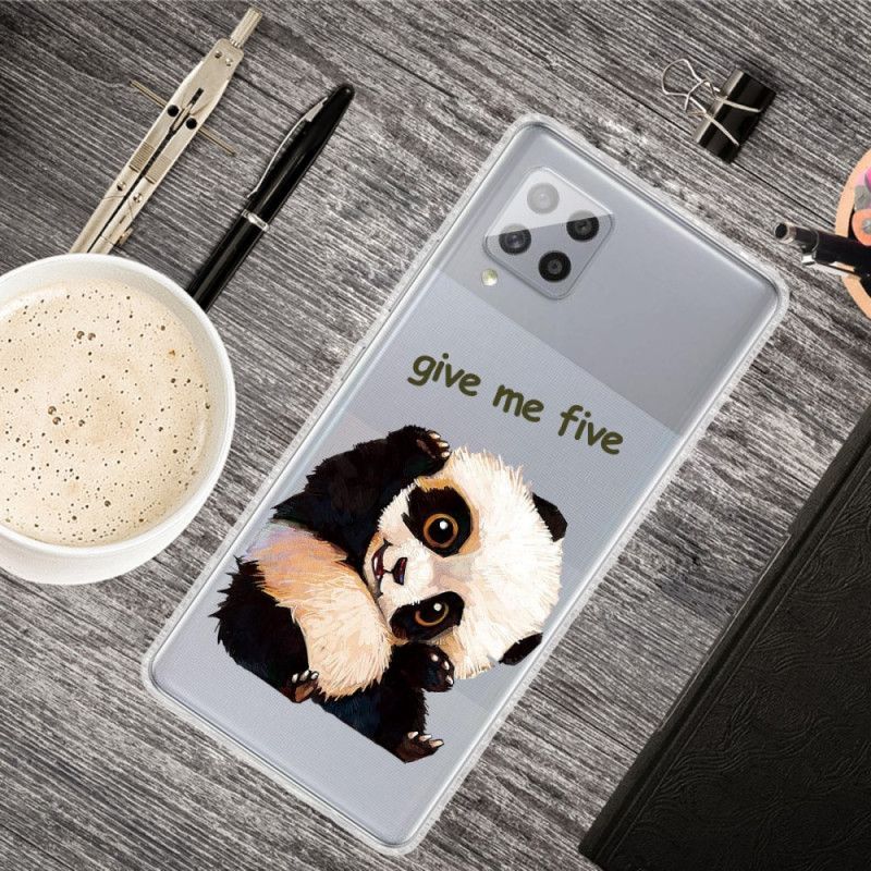 Κάλυμμα Για Samsung Galaxy A42 5G Διαφανές Panda Δώσε Μου Πέντε