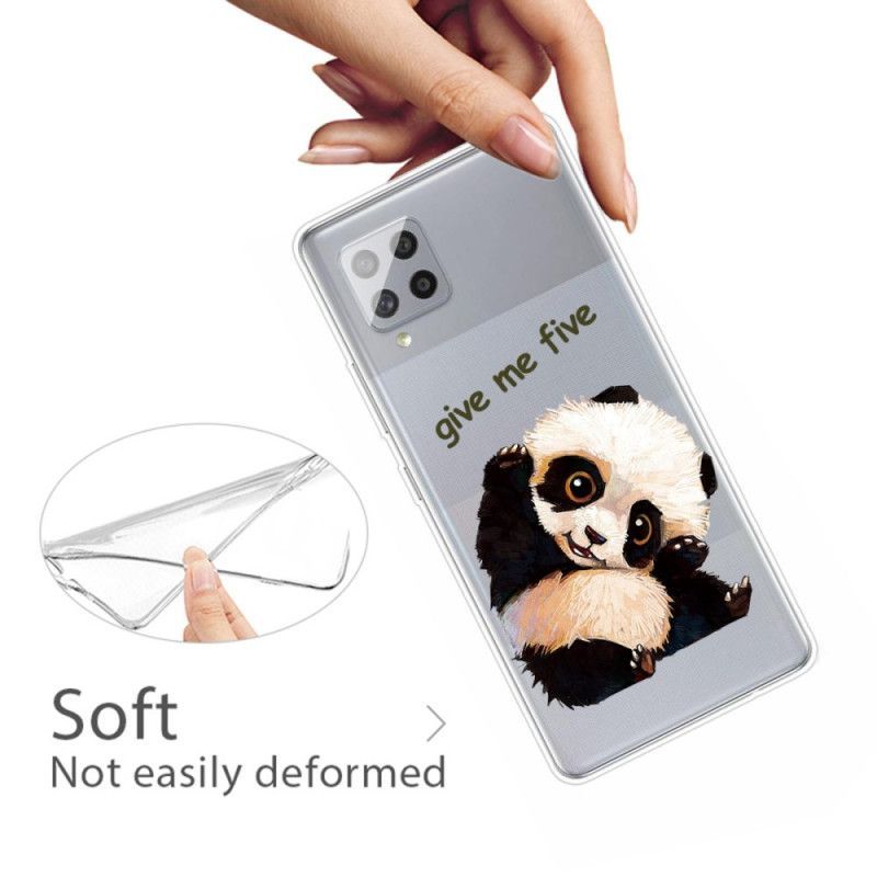 Κάλυμμα Για Samsung Galaxy A42 5G Διαφανές Panda Δώσε Μου Πέντε