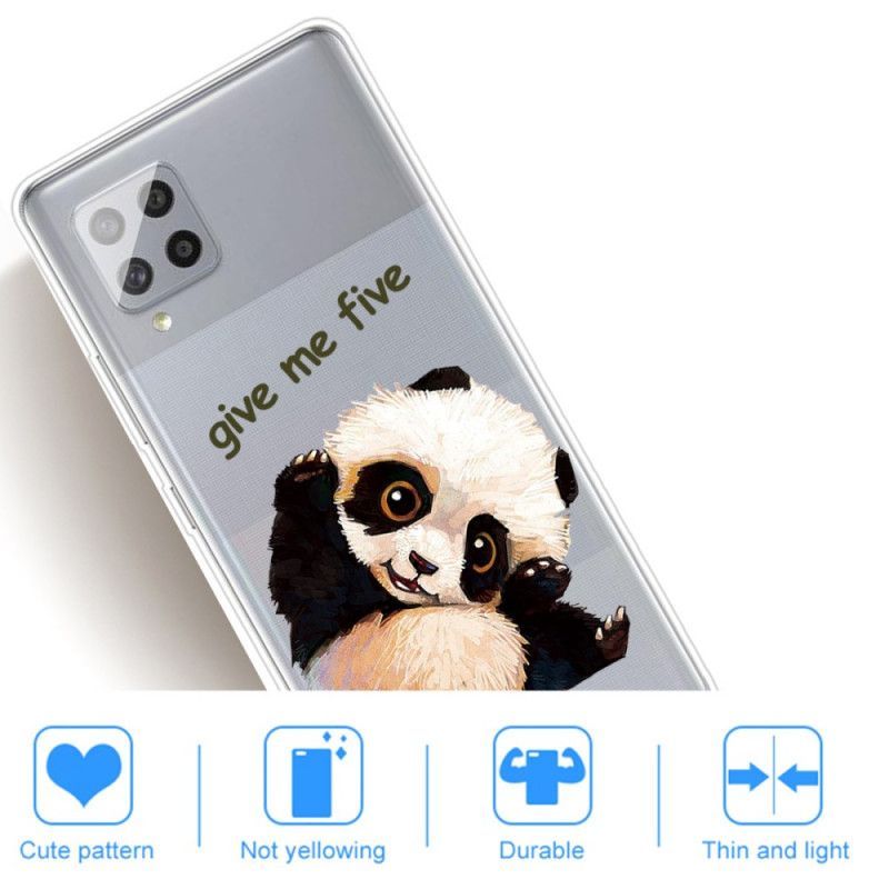 Κάλυμμα Για Samsung Galaxy A42 5G Διαφανές Panda Δώσε Μου Πέντε