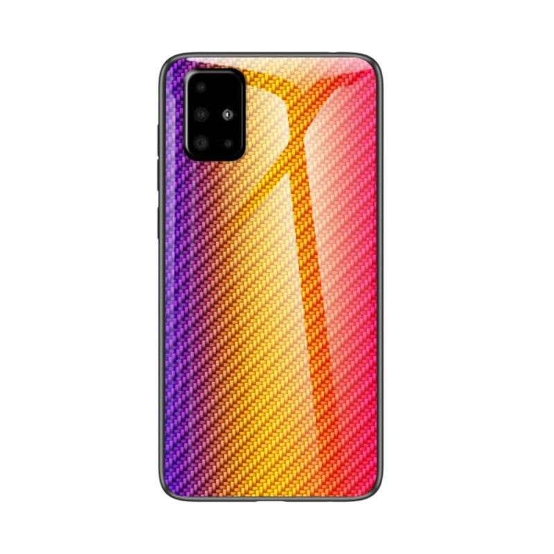 Κάλυμμα Για Samsung Galaxy A51 Μαύρο Σκληρυμένο Γυαλί Από Ανθρακονήματα
