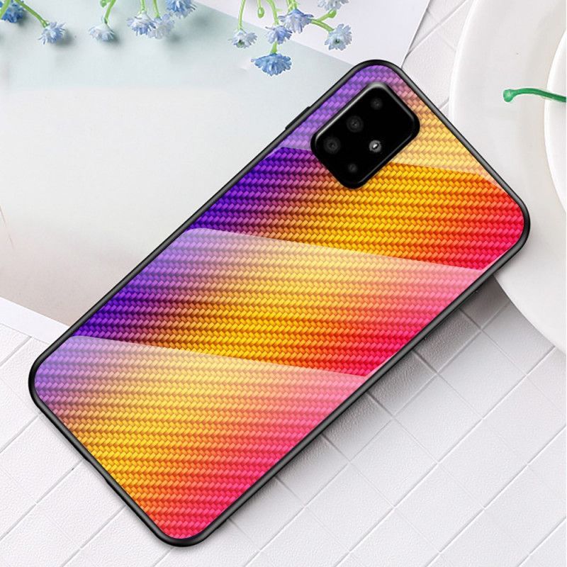 Κάλυμμα Για Samsung Galaxy A51 Μαύρο Σκληρυμένο Γυαλί Από Ανθρακονήματα