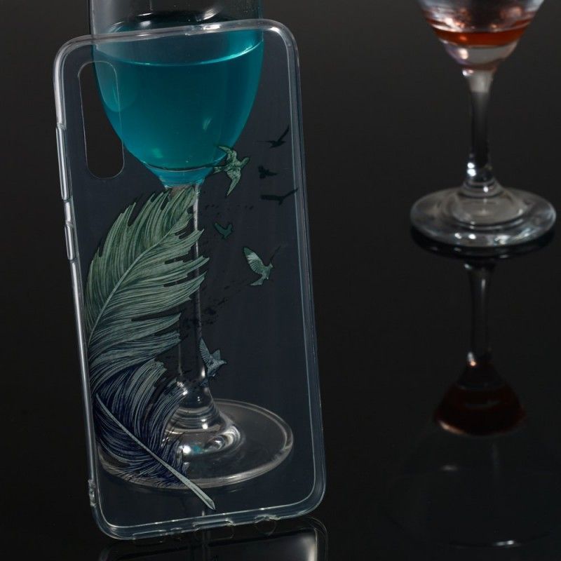 Κάλυμμα Για Samsung Galaxy A70 Διαφανές Χρωματιστό Φτερό