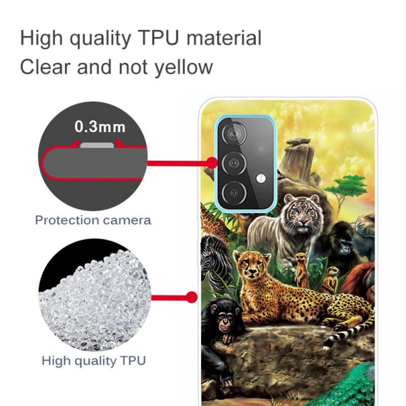 Κάλυμμα Για Samsung Galaxy A72 4G / A72 5G Ζώα Σαφάρι