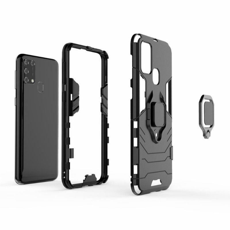 Κάλυμμα Για Samsung Galaxy M31 Μαύρο Ανθεκτικός Δακτύλιος