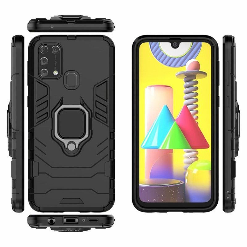 Κάλυμμα Για Samsung Galaxy M31 Μαύρο Ανθεκτικός Δακτύλιος