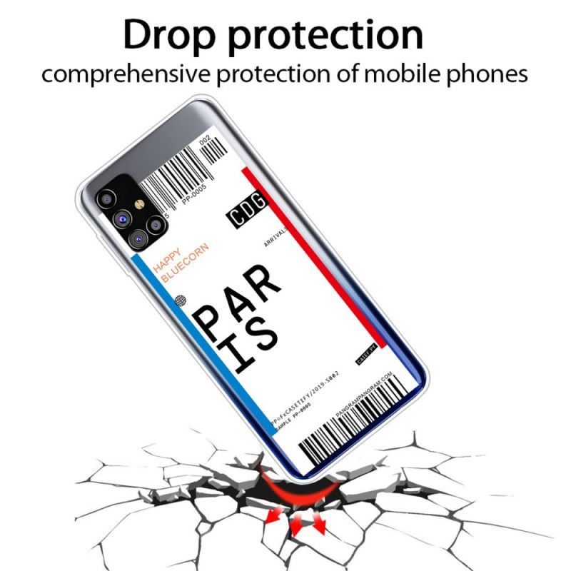 Κάλυμμα Για Samsung Galaxy M51 Κάρτα Επιβίβασης Στο Παρίσι