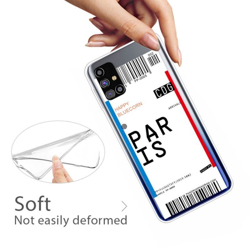 Κάλυμμα Για Samsung Galaxy M51 Κάρτα Επιβίβασης Στο Παρίσι