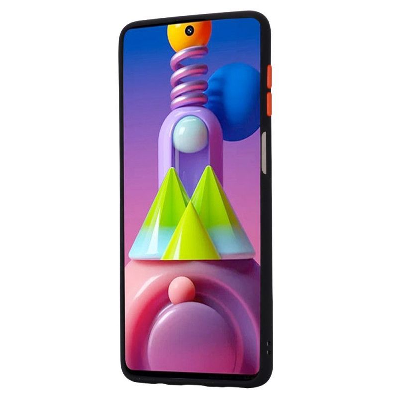 Κάλυμμα Για Samsung Galaxy M51 Μαύρο Υβριδικές Έγχρωμες Άκρες