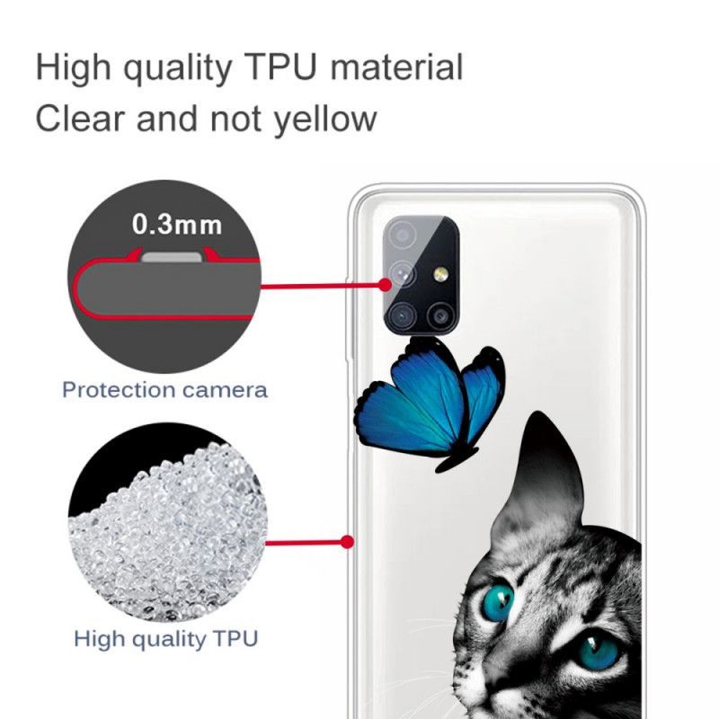 Κάλυμμα Για Samsung Galaxy M51Cat Και Πεταλούδα