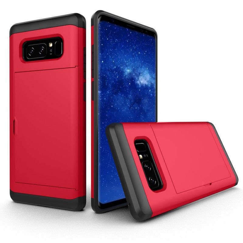 Κάλυμμα Για Samsung Galaxy Note 8 Μαύρο Άκαμπτη Φανταχτερή Θήκη Για Κάρτες