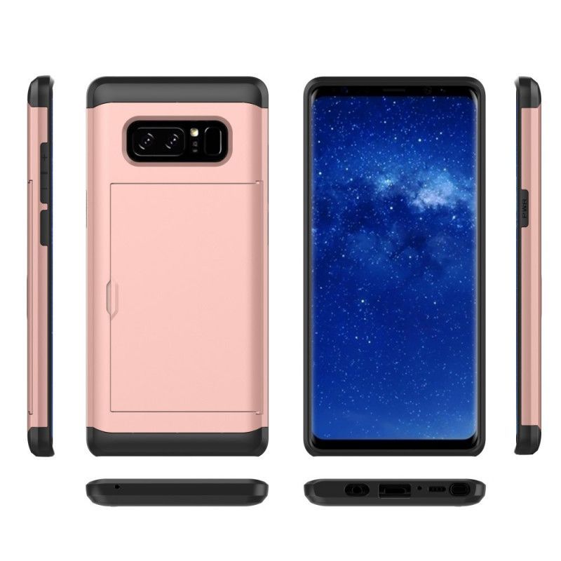 Κάλυμμα Για Samsung Galaxy Note 8 Μαύρο Άκαμπτη Φανταχτερή Θήκη Για Κάρτες