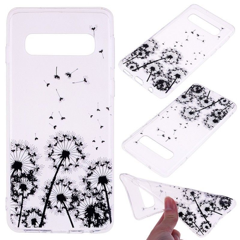 Κάλυμμα Για Samsung Galaxy S10 Plus Διάφανες Μαύρες Πικραλίδες