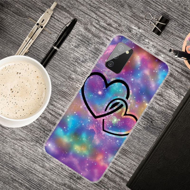 Κάλυμμα Samsung Galaxy A02s Αλυσοδεμένες Καρδιές σιλικόνης
