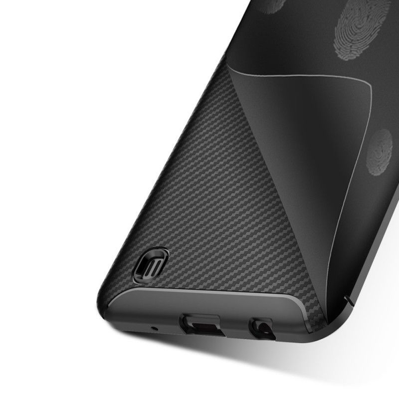 Κάλυμμα Samsung Galaxy A10 Μαύρο Εύκαμπτη Υφή Από Ανθρακονήματα