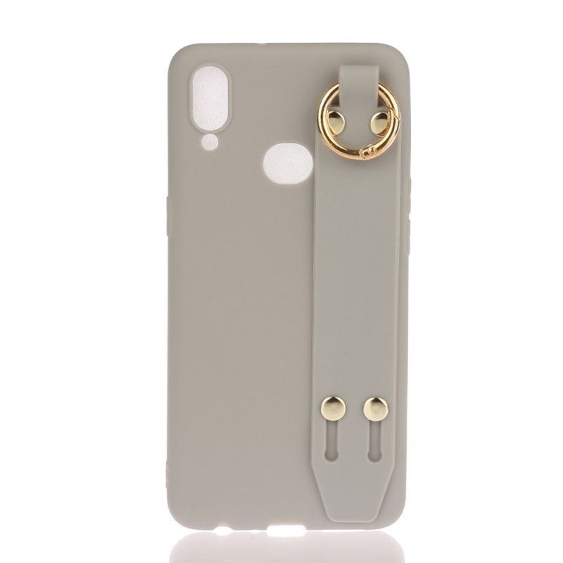 Κάλυμμα Samsung Galaxy A10s Κόκκινο Σιλικόνη Με Ιμάντα Στήριξης Πρωτότυπος