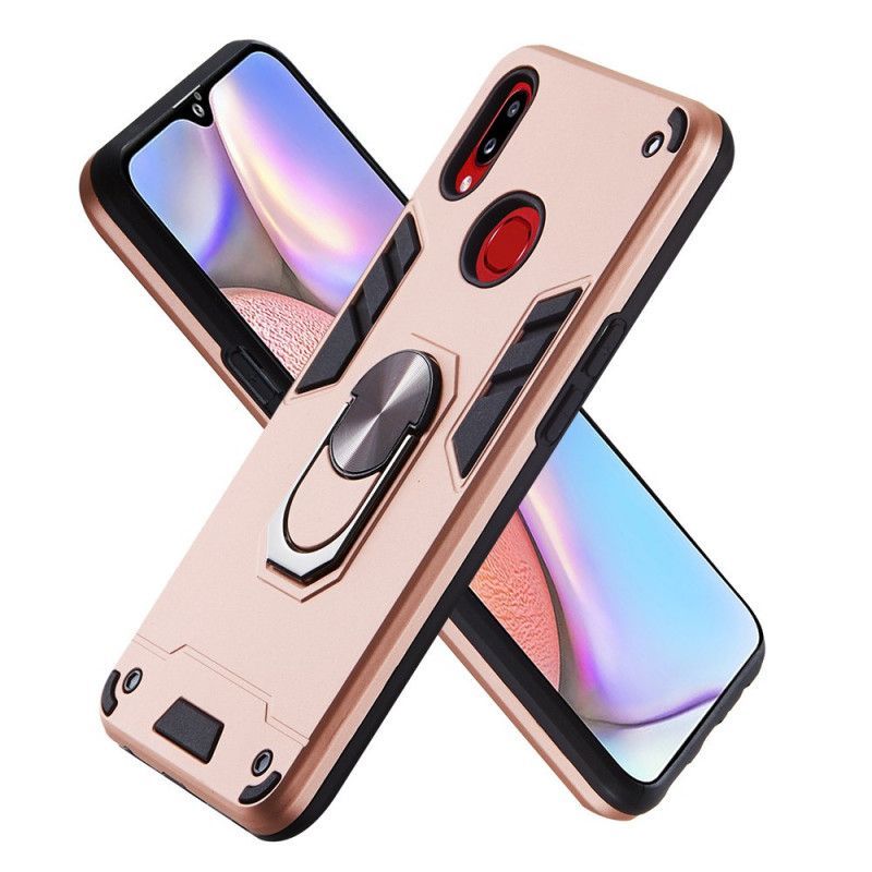 Κάλυμμα Samsung Galaxy A10s Μαύρο Αποσπώμενος Μεταλλικός Δακτύλιος Στήριξης