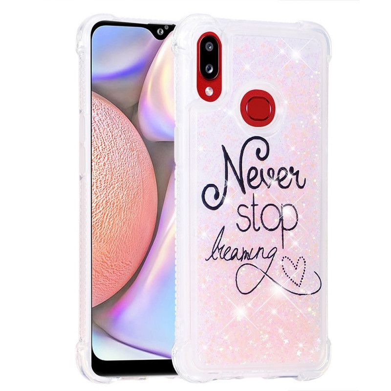 Κάλυμμα Samsung Galaxy A10s Μην Σταματήσεις Ποτέ Να Ονειρεύεσαι Γκλίτερ