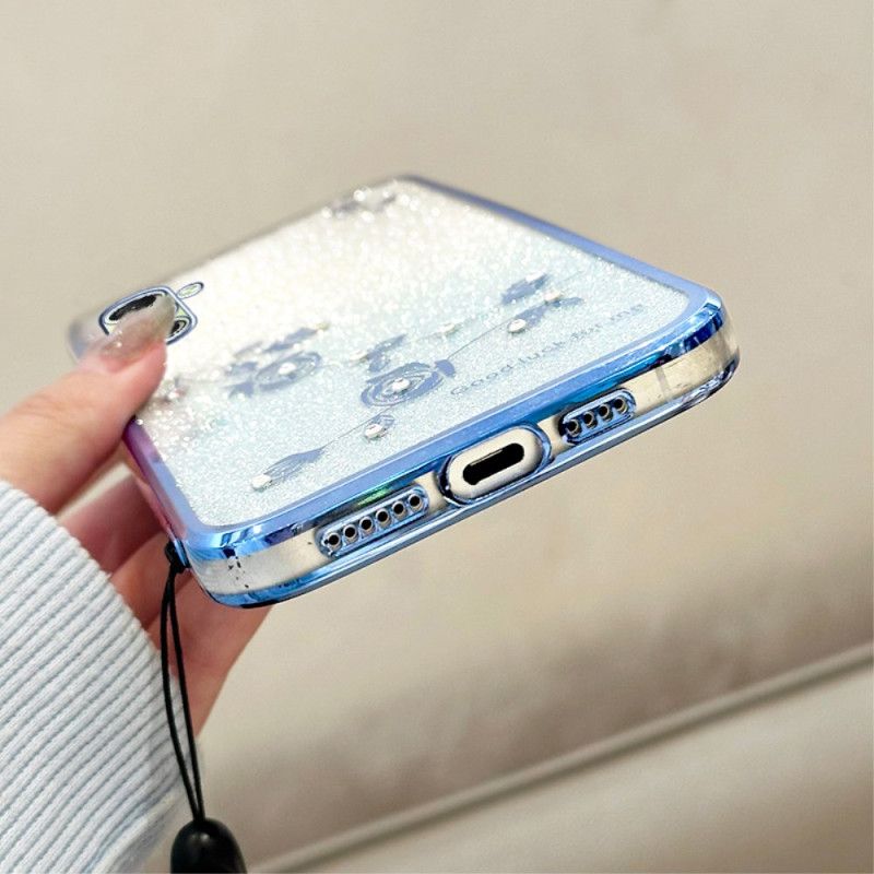 Κάλυμμα Samsung Galaxy A17 4g / 5g Λουριά Kadem Με Στρας Σιλικόνης