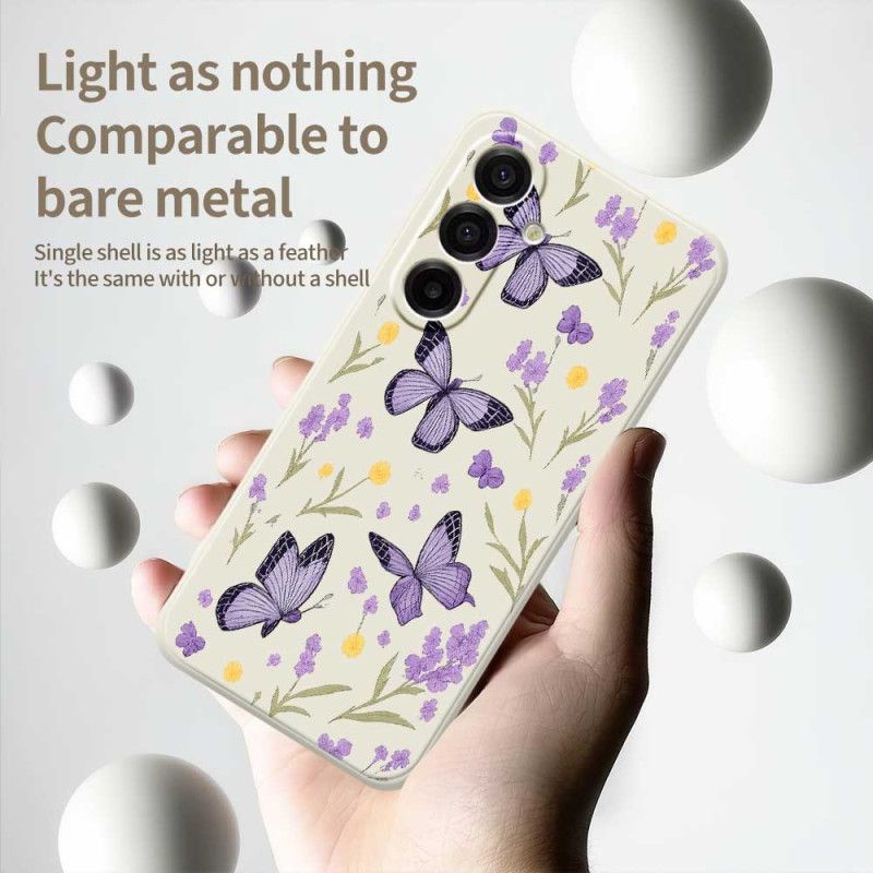 Κάλυμμα Samsung Galaxy A17 4g / 5g Μωβ Πεταλούδες