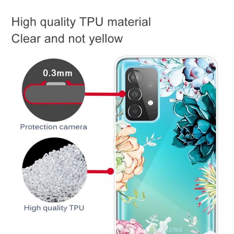 Κάλυμμα Samsung Galaxy A32 5G Λουλούδια Ακουαρέλας Χωρίς Ραφή