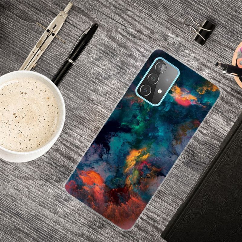 Κάλυμμα Samsung Galaxy A32 5G Χρωματιστά Σύννεφα Πρωτότυπος