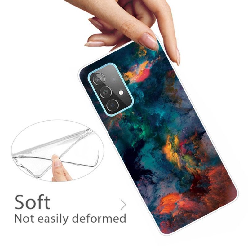 Κάλυμμα Samsung Galaxy A32 5G Χρωματιστά Σύννεφα Πρωτότυπος