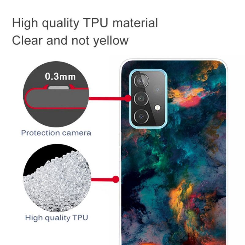 Κάλυμμα Samsung Galaxy A32 5G Χρωματιστά Σύννεφα Πρωτότυπος