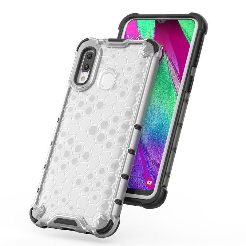 Κάλυμμα Samsung Galaxy A40 Λευκό Στυλ Κηρήθρας
