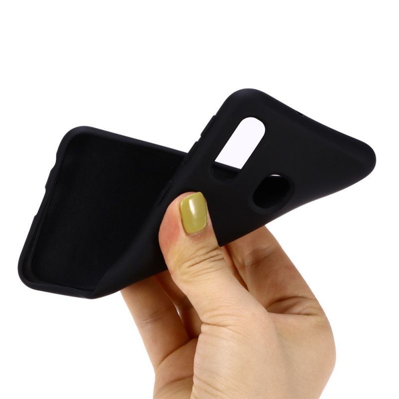 Κάλυμμα Samsung Galaxy A40 Μαύρο Σχέδιο Υγρής Σιλικόνης σιλικόνης