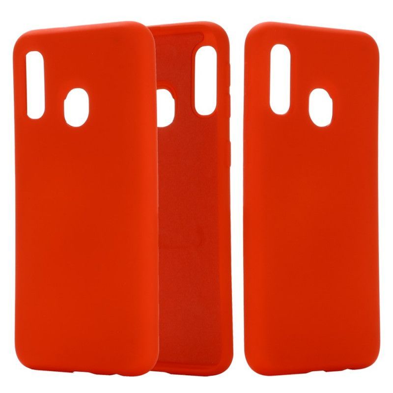 Κάλυμμα Samsung Galaxy A40 Μαύρο Σχέδιο Υγρής Σιλικόνης σιλικόνης