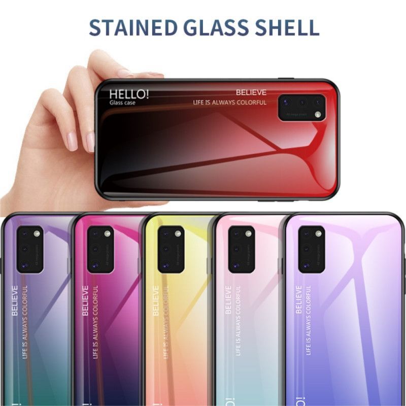 Κάλυμμα Samsung Galaxy A41 Μαύρο Γεια Σου Σκληρυμένο Γυαλί σιλικόνης