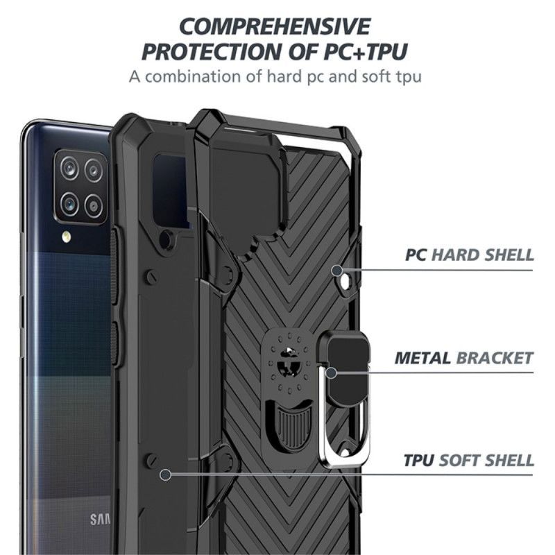 Κάλυμμα Samsung Galaxy A42 5G Μαύρο Υβριδικό Με Σχέδιο Δαχτυλιδιού