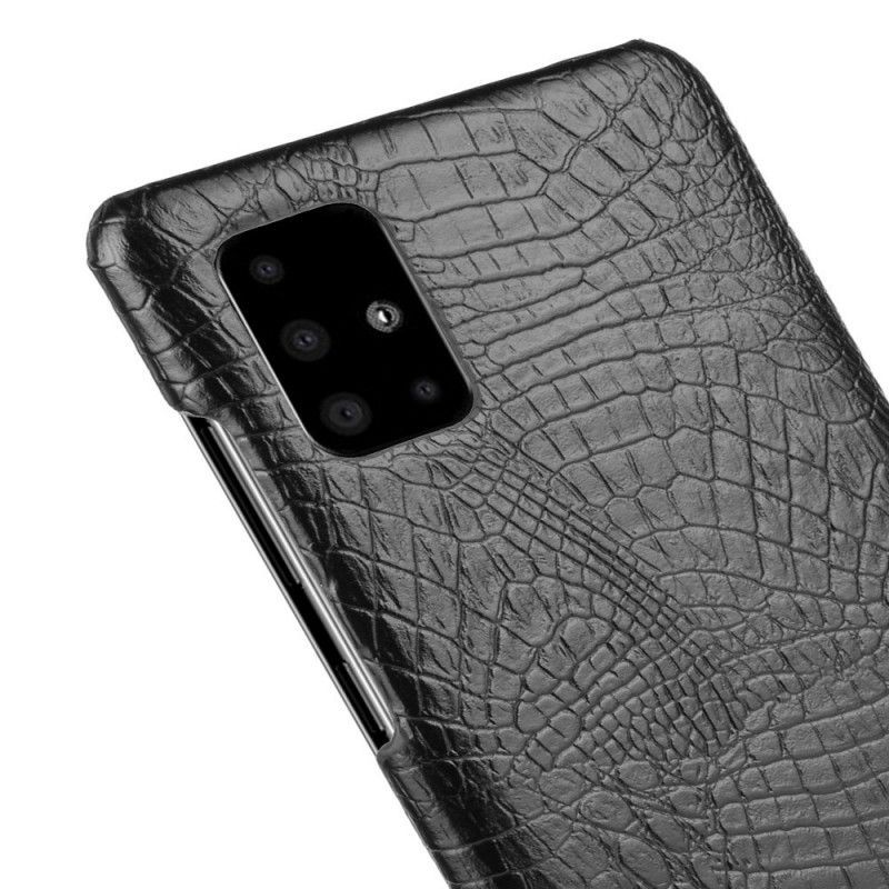 Κάλυμμα Samsung Galaxy A51 Μαύρο Εφέ Δέρματος Κροκόδειλου