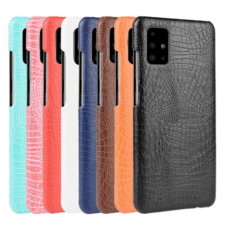 Κάλυμμα Samsung Galaxy A51 Μαύρο Εφέ Δέρματος Κροκόδειλου