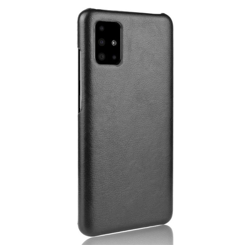 Κάλυμμα Samsung Galaxy A51 Μαύρο Εφέ Δέρματος Λίτσι