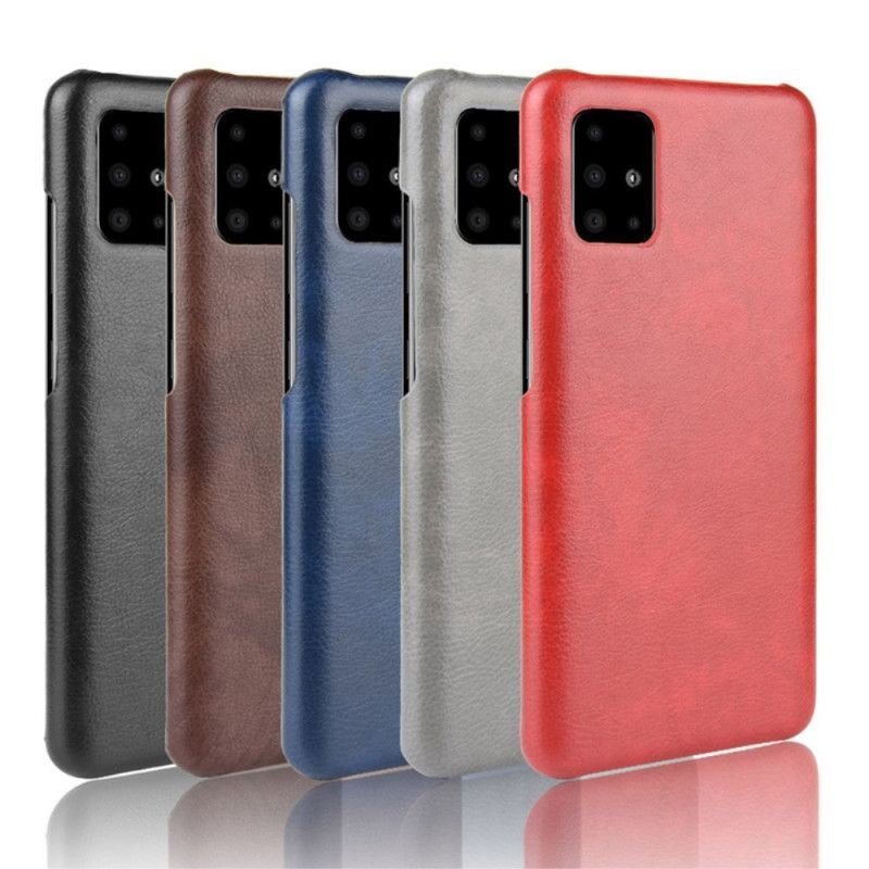 Κάλυμμα Samsung Galaxy A51 Μαύρο Εφέ Δέρματος Λίτσι
