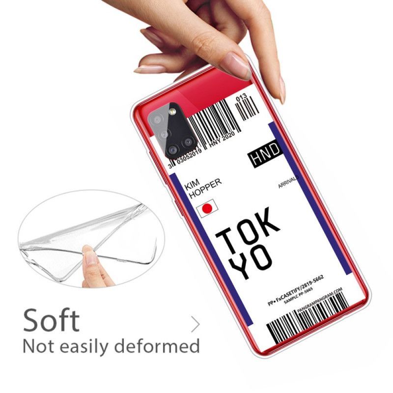 Κάλυμμα Samsung Galaxy A51 Σκούρο Μπλε Κάρτα Επιβίβασης Στο Τόκιο