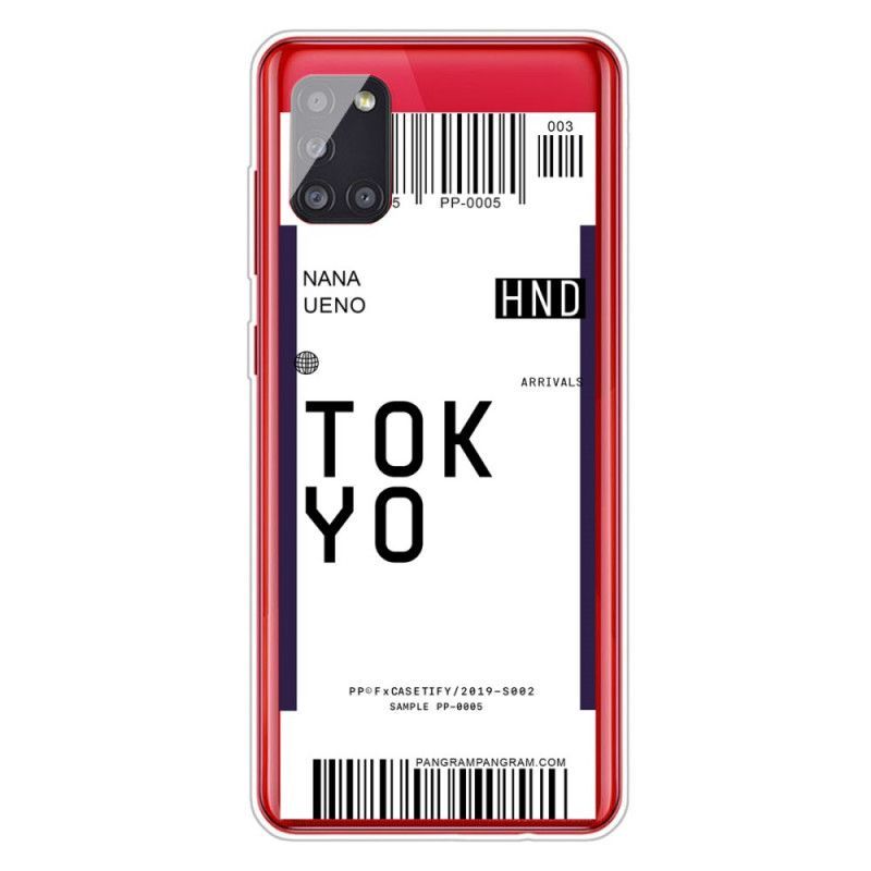 Κάλυμμα Samsung Galaxy A51 Σκούρο Μπλε Κάρτα Επιβίβασης Στο Τόκιο