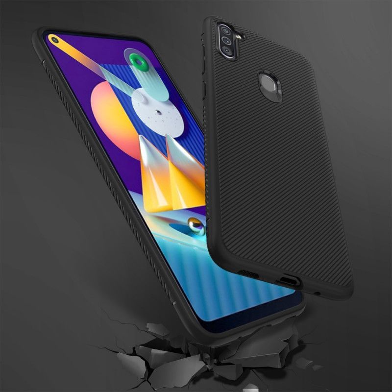 Κάλυμμα Samsung Galaxy M11 Μαύρο Τζαζ Σειρά Twill