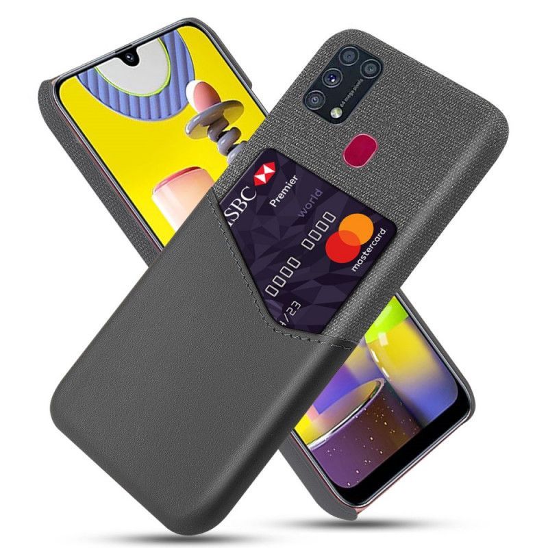 Κάλυμμα Samsung Galaxy M31 Μαύρο Κάτοχος Κάρτας Ksq