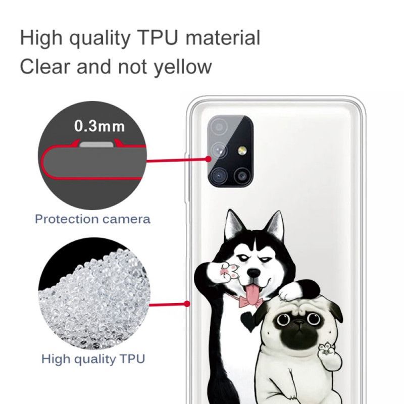 Κάλυμμα Samsung Galaxy M51 Αστεία Σκυλιά σιλικόνης