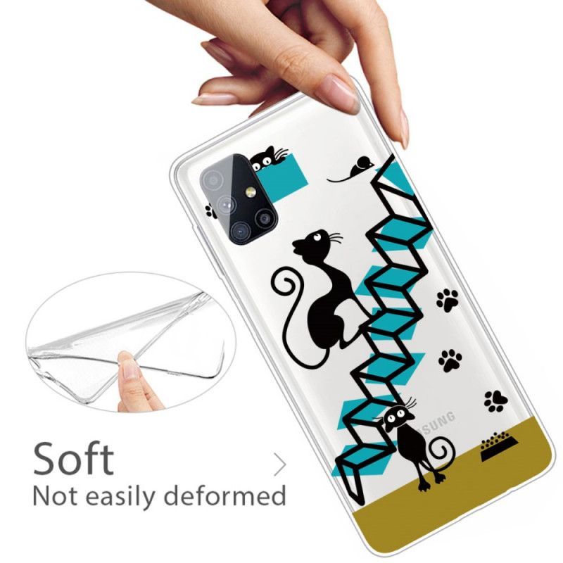Κάλυμμα Samsung Galaxy M51 Αστείες Γάτες