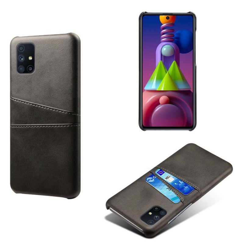 Κάλυμμα Samsung Galaxy M51 Μαύρο Κάτοχος Κάρτας σιλικόνης