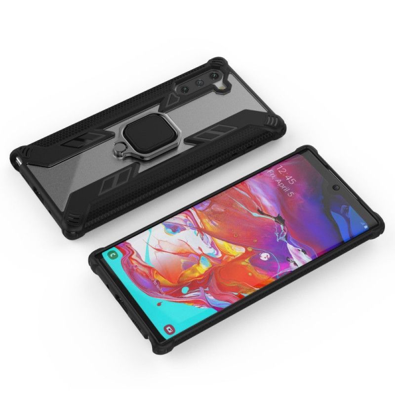 Κάλυμμα Samsung Galaxy Note 10 Μαύρο Πολεμιστής Με Δαχτυλίδι σιλικόνης