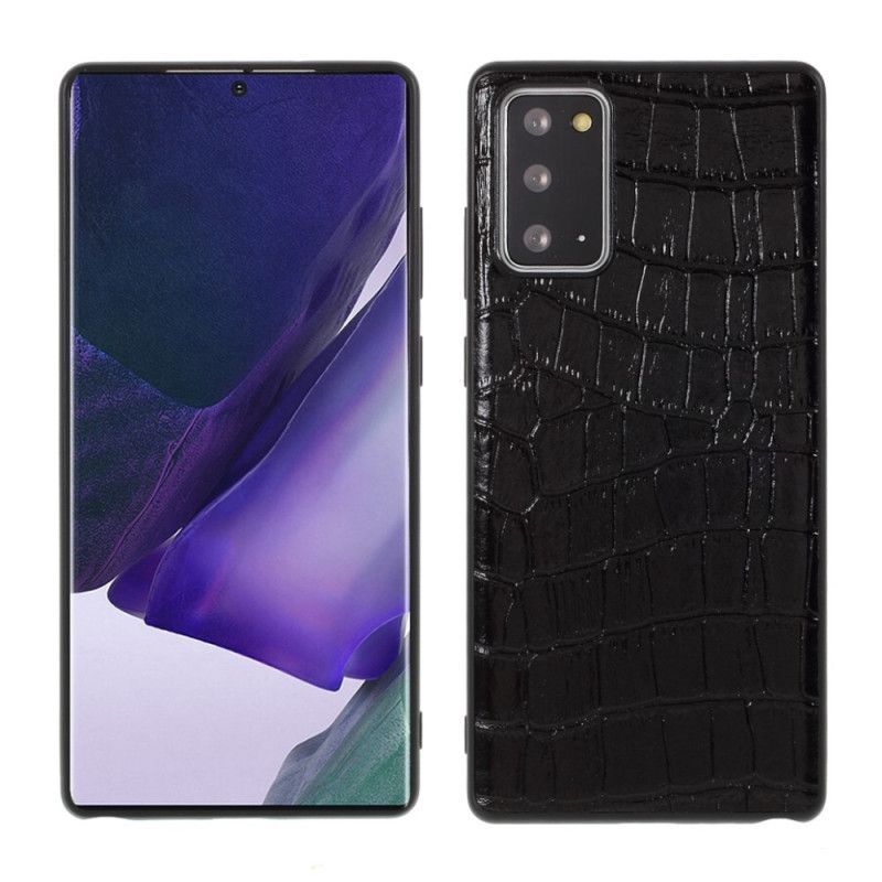 Κάλυμμα Samsung Galaxy Note 20 Μαύρο Γνήσιο Δέρμα Κροκόδειλου