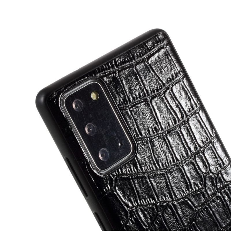 Κάλυμμα Samsung Galaxy Note 20 Μαύρο Γνήσιο Δέρμα Κροκόδειλου