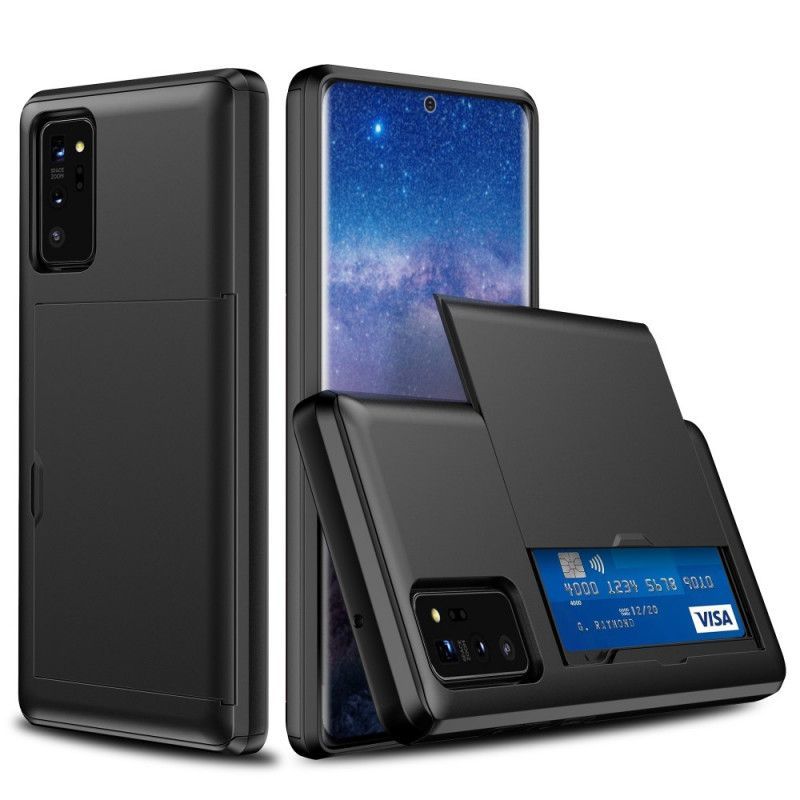 Κάλυμμα Samsung Galaxy Note 20 Μαύρο Θήκη Κάρτας Με Φερμουάρ