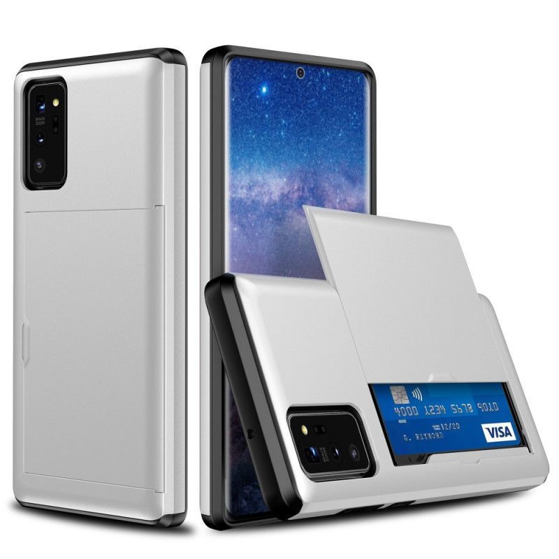 Κάλυμμα Samsung Galaxy Note 20 Μαύρο Θήκη Κάρτας Με Φερμουάρ